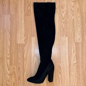 Aldo - Black Suede Over The Knee Boot